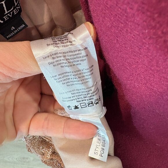 Alex Evenings Women's Midi Cap Sleeve Dress Sequin Rose Pink sz 4 - Picture 7 of 15